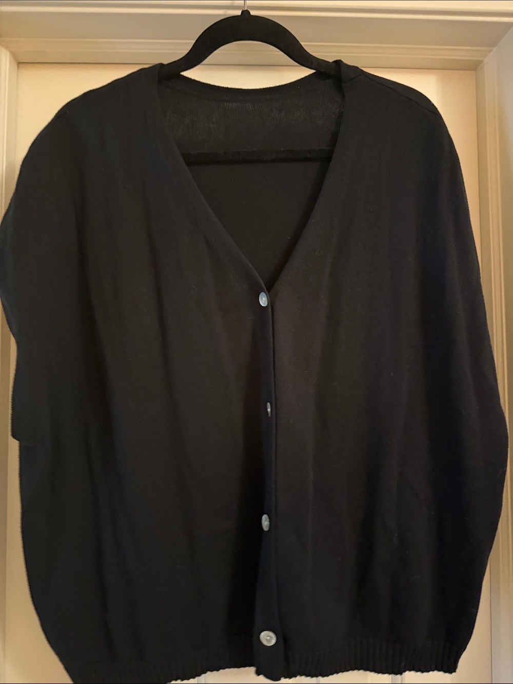 NWOT Classic Black V-Neck Women's Cardigan Sweater